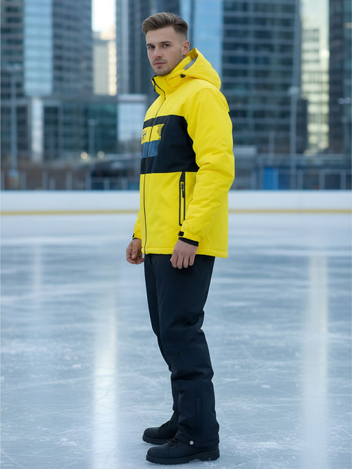Горнолыжный костюм мужской зимний желтого цвета 370J - Mtforce фото 37