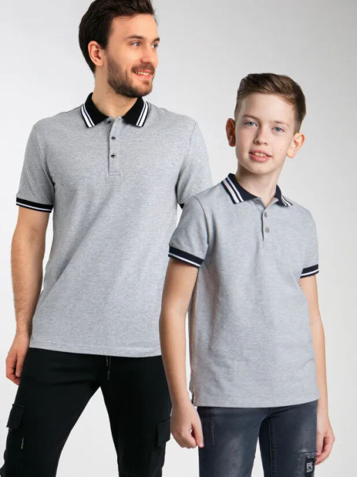 PlayToday / Сорочка трикотажная с воротником поло для мужчин фото 5