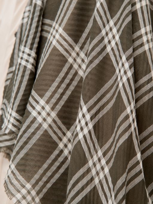 Большой, красивый двусторонний палантин с необычной выработкой по всему полотну изделия - Tantino фото 4