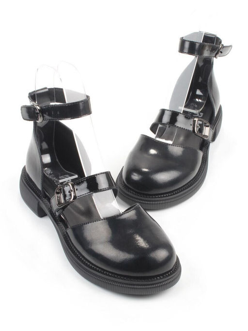 06-YD31-4E BLACK Туфли женские (натуральная кожа)