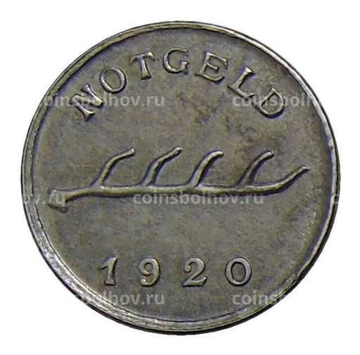 Монета 2 пфеннига 1920 года Германия  Нотгельд  Мергентхайм