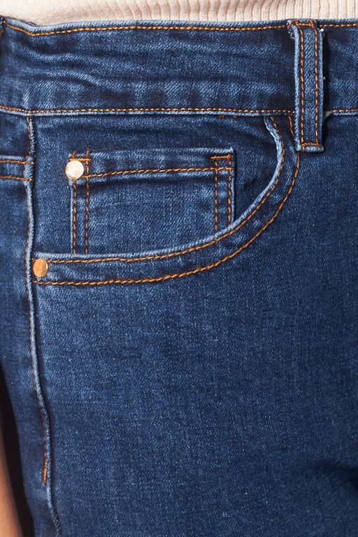 Укороченные джинсы из эластичного денима - Vilatte фото 4