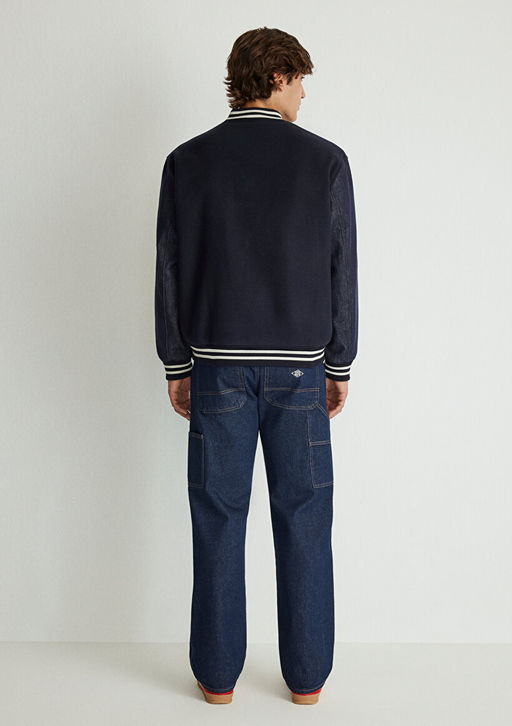 M Bask?l? Lacivert Bomber Ceket - Mavi фото 4