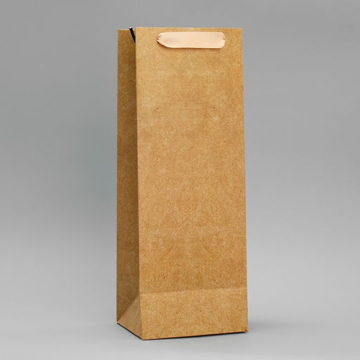 Пакет подарочный под бутылку, упаковка, «Крафтовый», 13 x 35 x 10 см