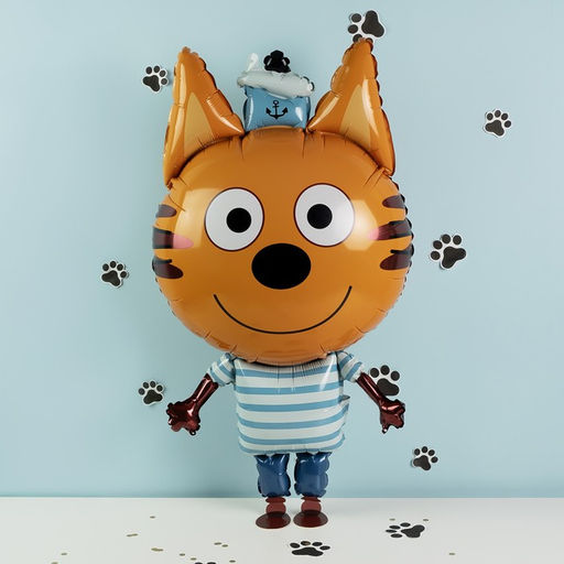 Шары воздушные фольгированные 39" «Три кота. Коржик», ходячая фигура