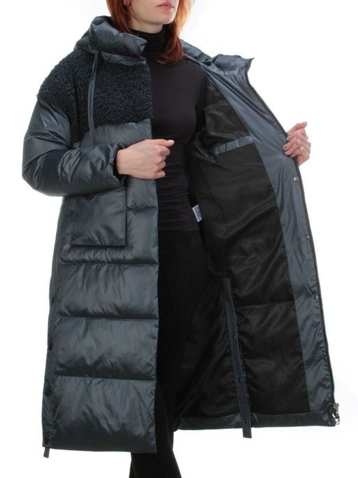 Y21636 DK. GRAY Пальто женское зимнее MEIYEE (200 гр. холлофайбера) - Fashion фото 7