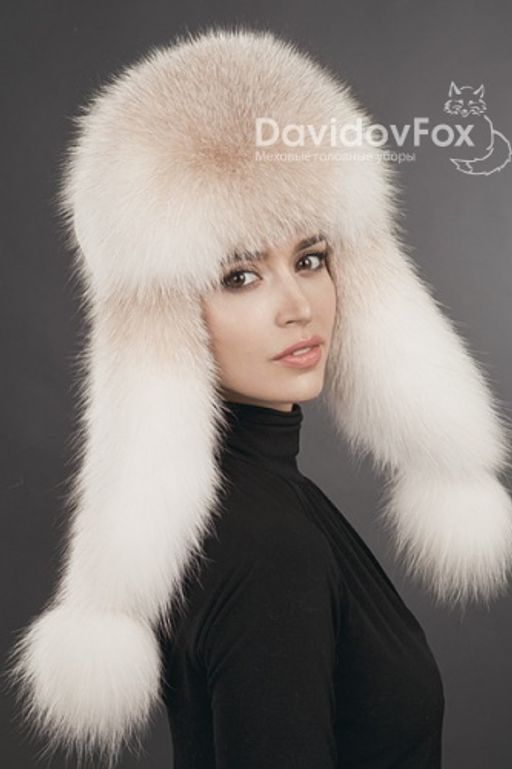 Шапка Ушанка Элит кожа полярка DavidovFox