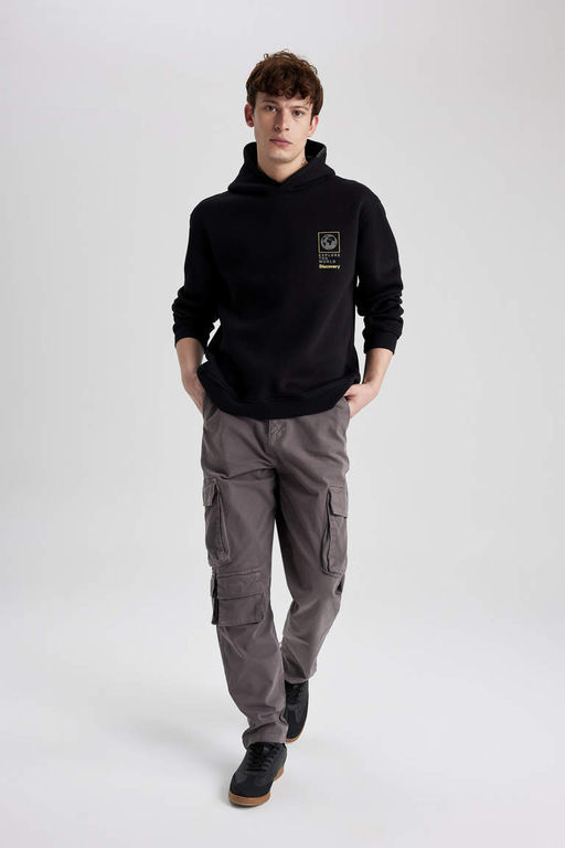 Прямые габардиновые брюки с карманами-карго и карманами Relax Fit - Defacto фото 2