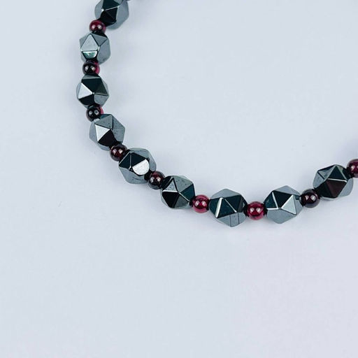 Браслет из Гематита и Граната