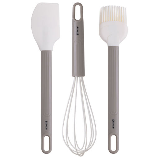 НАБОР: ВЕНЧИК, ЛОПАТКА, КИСТОЧКА AGNESS, 3 ПРЕДМЕТА