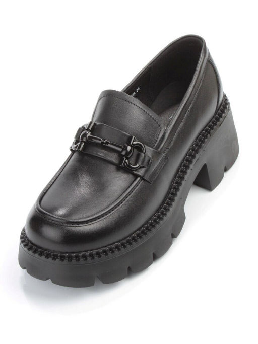 03-5936 BLACK Лоферы женские (натуральная кожа)