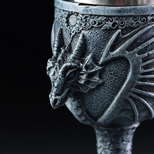 Бокал средневековый «Драконий камень», 200 мл, нержавеющая сталь, серый