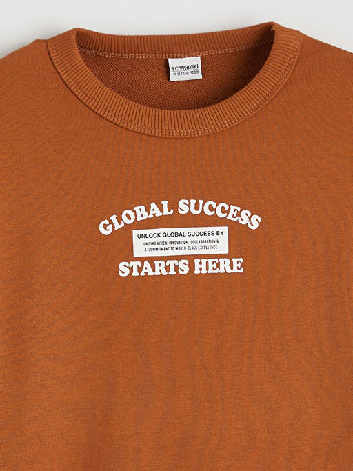 Bask?l? Erkek ?ocuk Sweatshirt