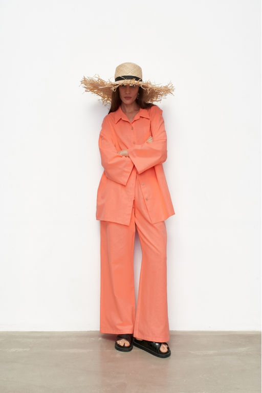Костюм лён рубашка/брюки Fusion Coral - Erist store фото 8