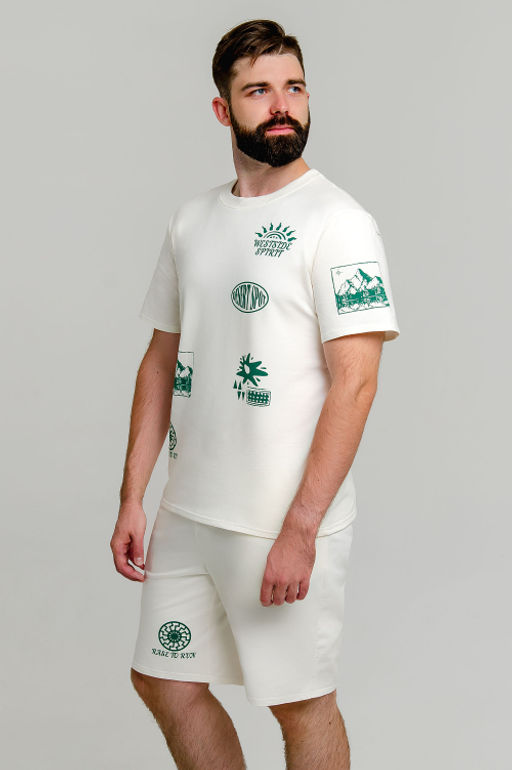 Арт. 63610 Комплект с шортами мужской 48-56 (5 шт) Цвет:верх-молочный, низ-молочный - Идеал фото 9