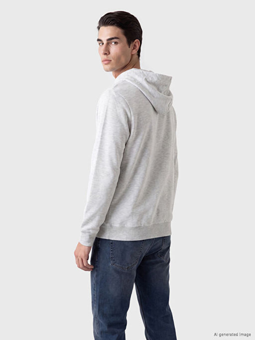 Kap??onlu Erkek Fermuarl? Sweatshirt - Waikiki фото 3