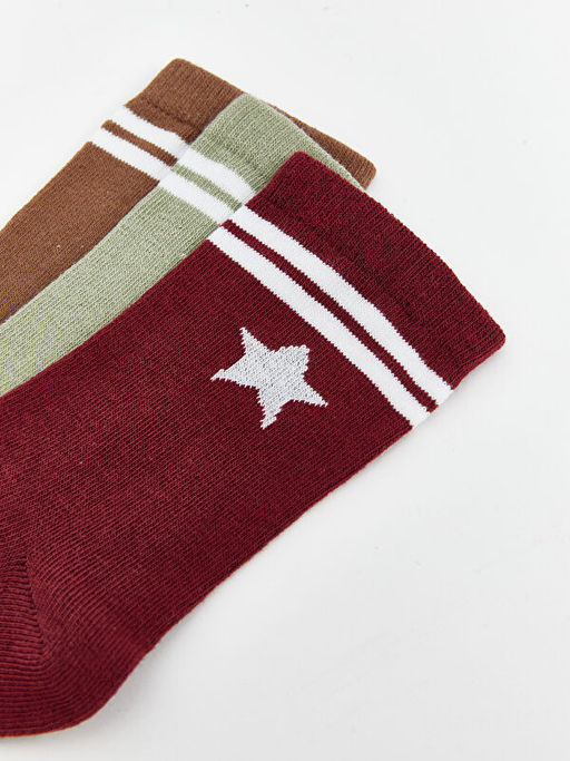 Desenli K?z ?ocuk Soket ?orap 3l?