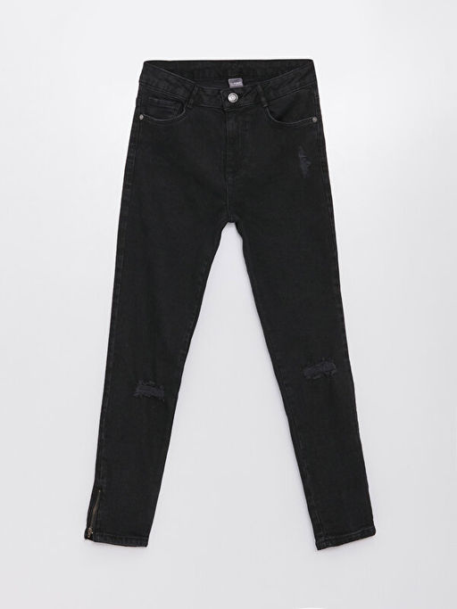 Y?rt?k Detayl? K?z ?ocuk Jean Pantolon