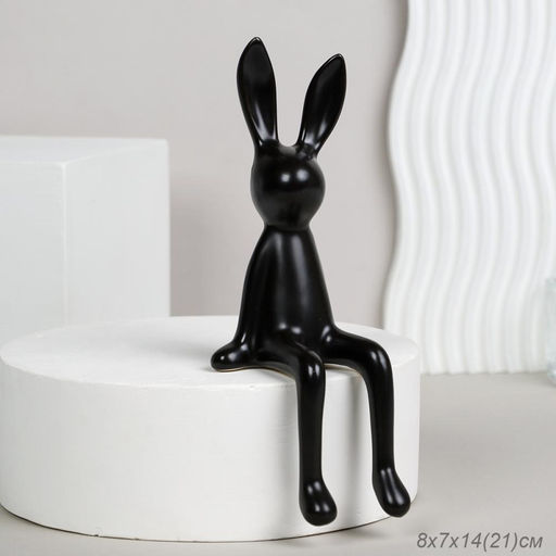 Статуэтка Кролик 21 см / HBC-102 /уп 30/черный - Галеонтрейд фото 2