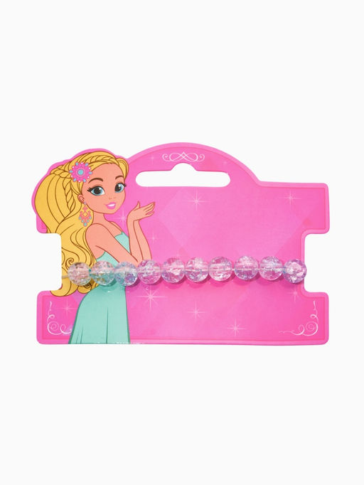 Цена за 3 шт. Браслет детский "Выбражулька" сахарные бусины, цвет розово-голубой