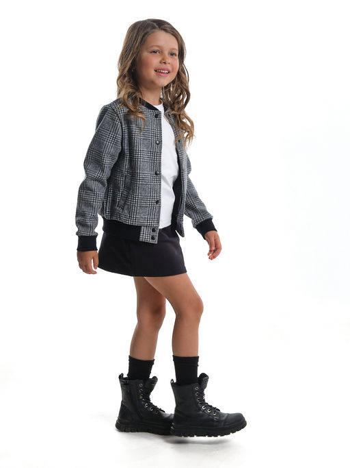 Джемпер на клепках для девочки UD 7869 клетка - Mini maxi фото 6