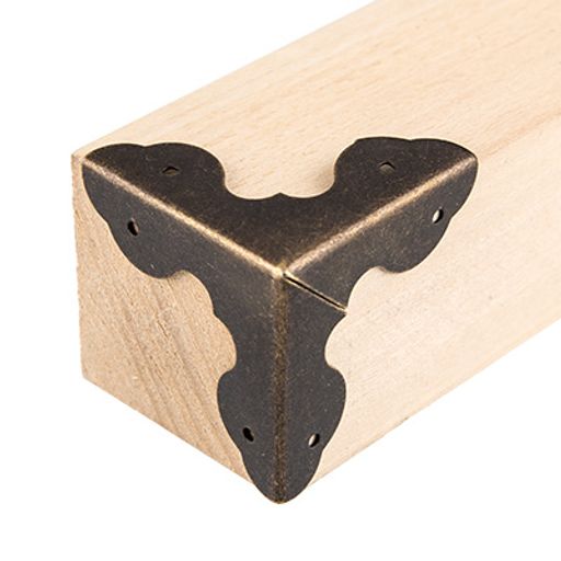 Mr. Carving MMG-004 фурнитура для шкатулок уголок 3.3 x 3.3 см 5 х 4 шт. №02 бронза