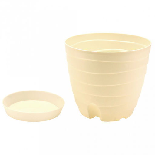 Горшок для цветов пластмассовый Бриз 3,7л, бежевый светлый (Россия) - Домашняя мода фото 2