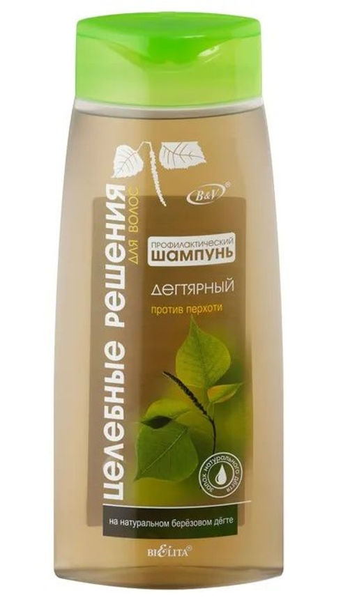 Целебное решение Профилактический шампунь Дегтярный против перхоти, 480 мл