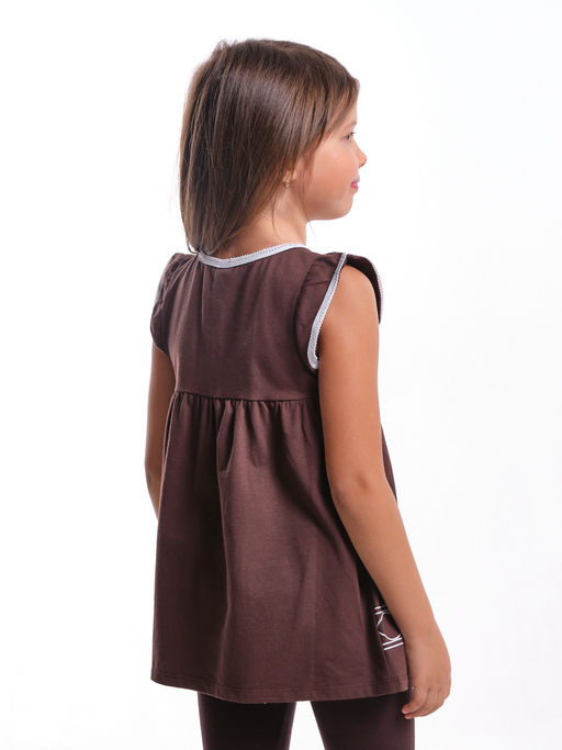 Футболка для девочки UD 1507 кофе - Mini maxi фото 3