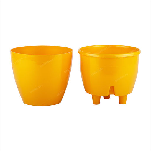 Горшок Деко Твин 1,5л 14*14*12,5 карамель с дренажной системой (уп.36) - Ортон фото 2