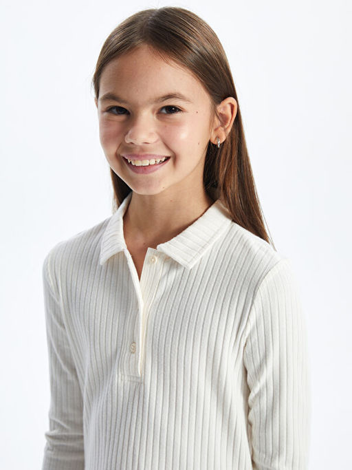 Polo Yaka K?z ?ocuk Ti??rt - Waikiki фото 3