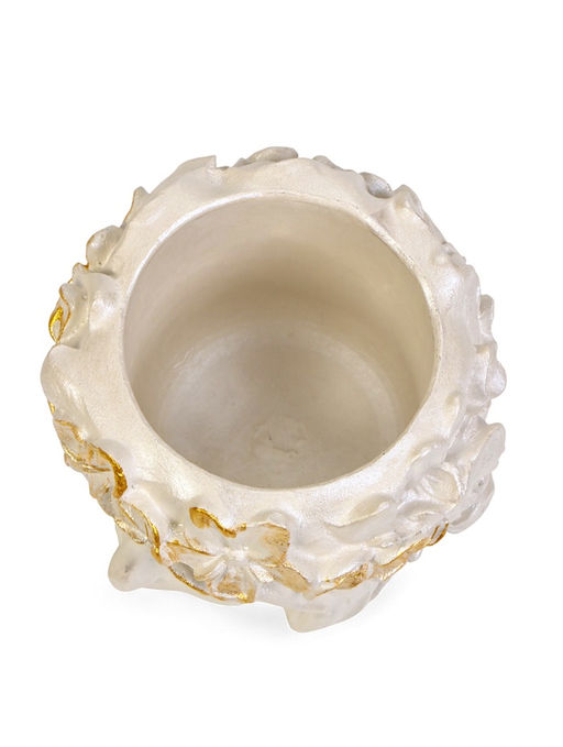 Декоративное кашпо для цветов Вера, 300 мл, 11?11?10 см, гипс, белое - Хорошие сувениры фото 3