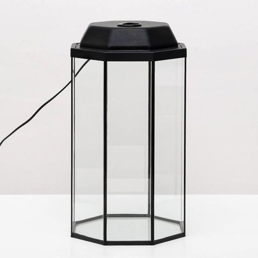 Аквариум Восьмигранный с крышкой, 24 литра, 25 х 25 х 46/50 см, чёрный - Пижон фото 7