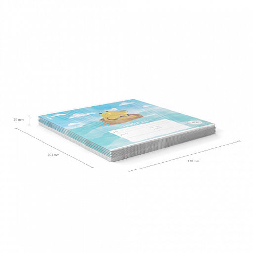 Цена за 10 шт. Тетрадь школьная ученическая ErichKrause Capybara Travel, 12 листов, клетка, выборочный УФ-лак+конгрев (в плёнке по 10 шт.)_MIX-PACK  фото 11