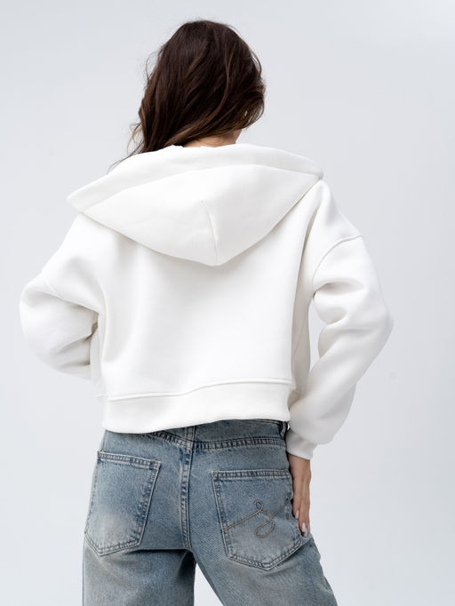 Толстовка укороченная футер 3х нитка с начесом. - Binita фото 6