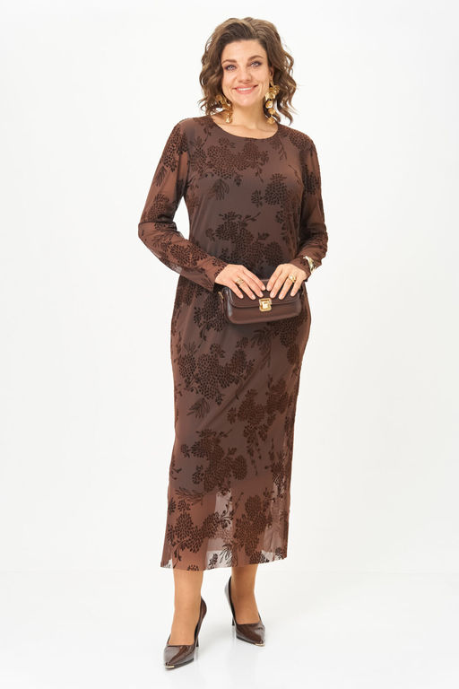 Платье Aira Style 24430 коричневый