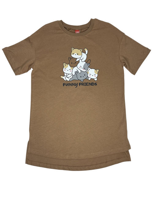 CRB wear / CWJG 50227-33K Сорочка для девочки, Латте/ex. Cherubino