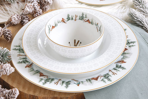 Кружка, 350 мл, фарфор P, белая, Лыжники в горах, Chalet, 62641 - Easy life фото 4