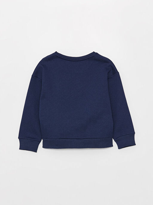 Bisiklet Yaka Bask?l? Uzun Kollu K?z ?ocuk Sweatshirt - Waikiki фото 3