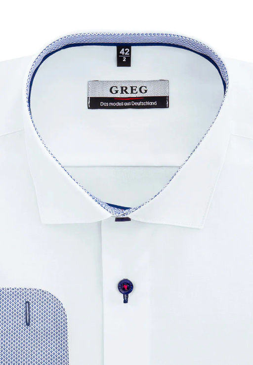 Сорочка мужская длинный рукав GREG 100/139/WH/Z/2p
