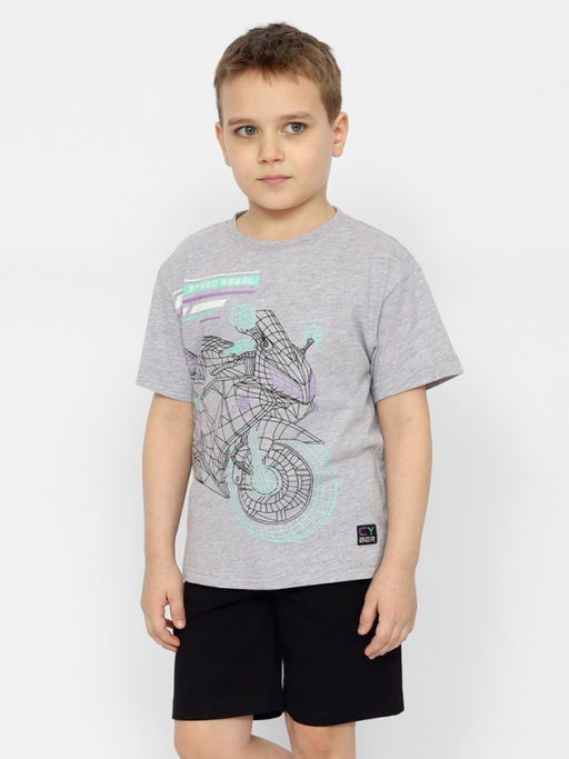 CRB wear / CSJB 63564-11-374 Футболка для мальчика,светло-серый меланж/Ex.Cherubino