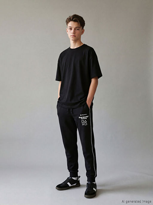PlayStation Bask?l? Erkek ?ocuk Jogger E?ofman Alt?