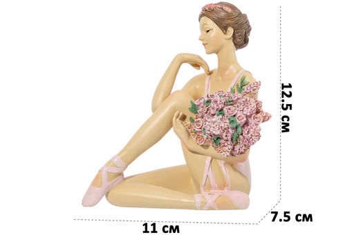 Статуэтка 11*7,5*12,5 см Балерина с цветами в розовом  - Elan gallery фото 10