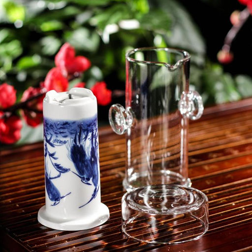 Стеклянная колба для заваривания чая «Горный пейзаж», 200 мл, 7×6×10.7 см, рисунок МИКС