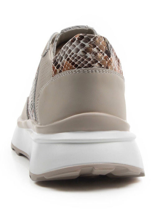 03-C129-2 BEIGE Кроссовки женские (натуральная кожа)