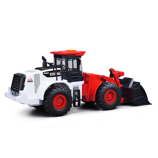 Трактор "Бульдозер" (свет, звук) в коробке (красный)