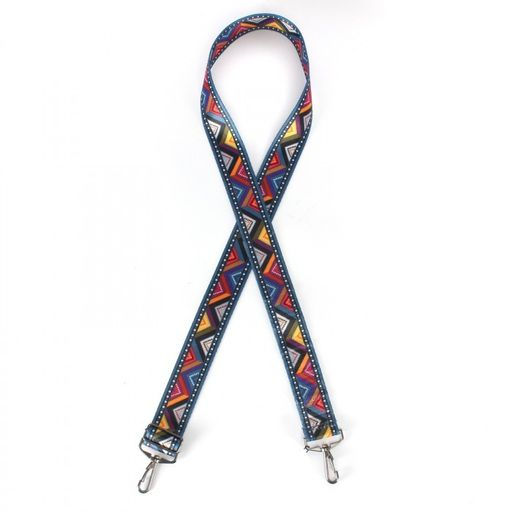 Плечевой ремень (стропа) ADEL-250/регулируемый/ЧЕРНАЯ фур-а, макс длина 136см, зигзаг серый 242203