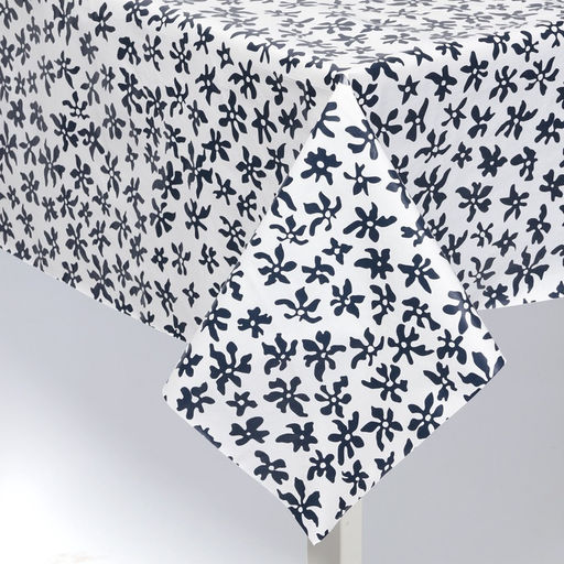 Скатерть на стол Доляна, 137×180 см, чёрно-белая