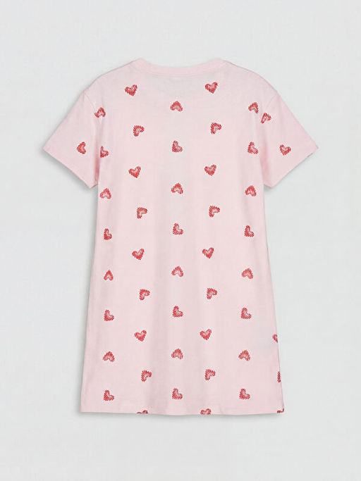 Kalp Bask?l? K?z ?ocuk Gecelik