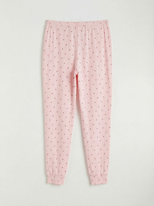 Beli Lastikli Desenli Kad?n Jogger Pijama Alt?